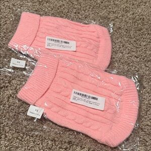 NWOT set of 2 soft pink turtleneck sweaters for dogs or cats - size XS